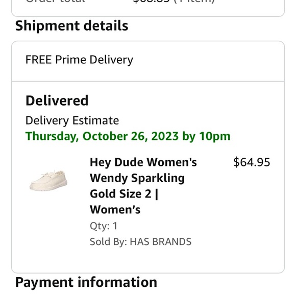 NIB - Hey Dude Girls Size 2 - Sparkling Gold - Picture 6 of 6